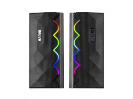 Caixa de Som Gamer Marvo SG-269, RGB, Wireless, USB, Preto, SG-269