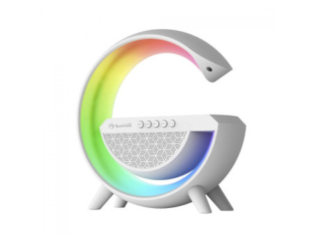 Caixa de Som Marvo SG-302, RGB, Bluetooth, Sem Fio, Função Carregamento Sem Fio, Branco, SG-302