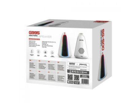 Caixa de Som Marvo Monka Zilla SG-500, RGB, Stereo 2.0, USB, White, SG-500