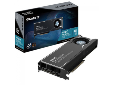 Placa De Vídeo Gigabyte AMD Radeon PRO W7900 Dual Slot AI TOP, 48GB, GDDR6, 384-bit, Preto
