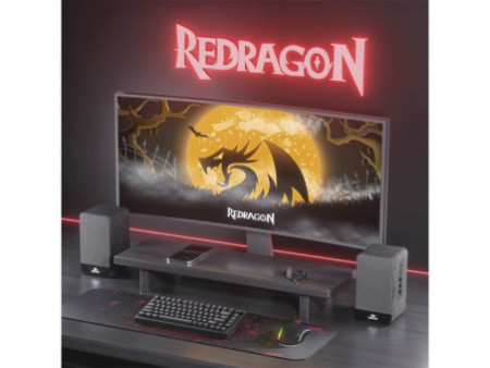 Caixa de Som Gamer Redragon Mouthpiece GS813, Stereo 2.0, USB, 3.5mm/Bluetooth/SD, Black