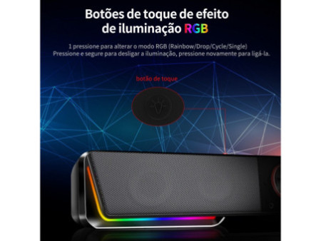 Soundbar Gamer Redragon Darknets GS570, RGB, Stereo, USB/Bluetooth, 3.5mm, Black