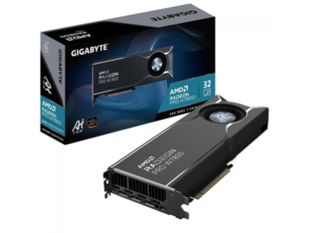 Placa De Vídeo Gigabyte AMD Radeon PRO W7800 Dual Slot AI TOP, 32GB, GDDR6, 256-bit, Preto