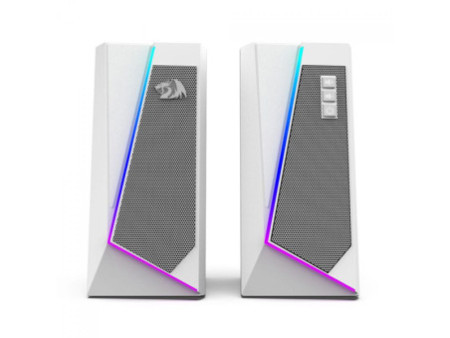 Caixa de Som Gamer Redragon GS520W Anvil, RGB, Stereo 2.0, 3.5mm, White