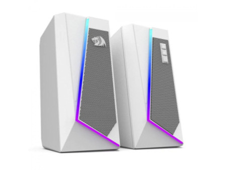 Caixa de Som Gamer Redragon GS520W Anvil, RGB, Stereo 2.0, 3.5mm, White