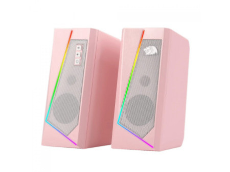 Caixa de Som Gamer Redragon GS520P Anvil, RGB, Stereo 2.0, 3.5mm, Pink