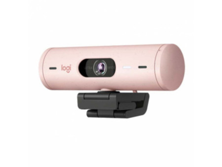 Webcam Logitech Brio 500, Full HD 1080P, 30 FPS, USB-C, Rosa, 960-001418