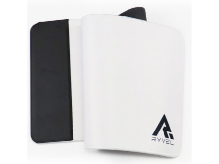 Mousepad Gamer Ryvel White RGB Charge, Grande, 800x300mm, Com Carregador Wireless, Branco, RY-MP-CG-WT