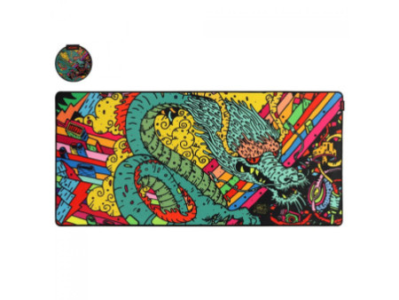 Mousepad Gamer PCYes Dragon Extended, Extra Grande, 900x420mm, PMD90X42