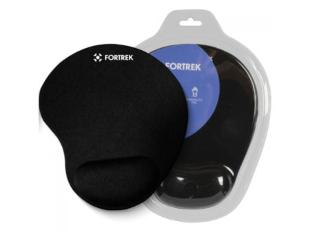 Mousepad Fortrek Ergonomico Gel, Com Apoio de Pulso, 235x200, Preto, ERG-102