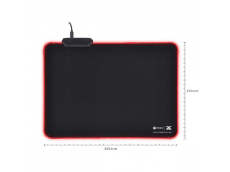 Mousepad Gamer Vinik RGB, 250X350X3mm, Borda Costurada, Black