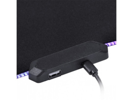 Mousepad Gamer Vinik RGB, 250X350X3mm, Borda Costurada, Black