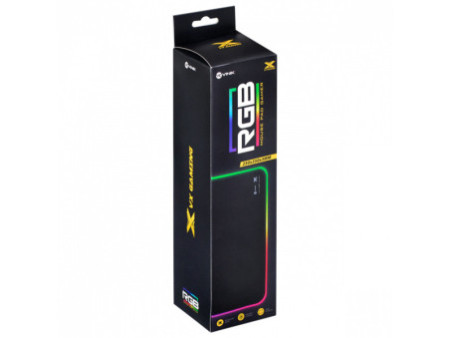 Mousepad Gamer Vinik RGB, 250X350X3mm, Borda Costurada, Black