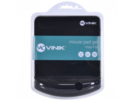 Mousepad Vinik Gel, 220X180X3mm, Com Apoio para o Pulso Feito Em Gel, Black, MPG-02P