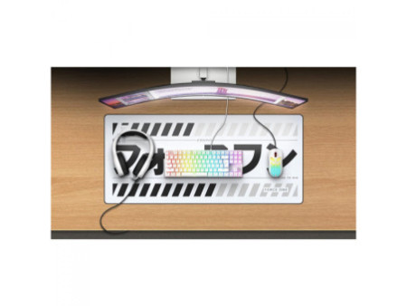 Mousepad Gamer Force One Skyhawk Katana, XXL, (900x400x3mm), White, FR.MP.SH.10