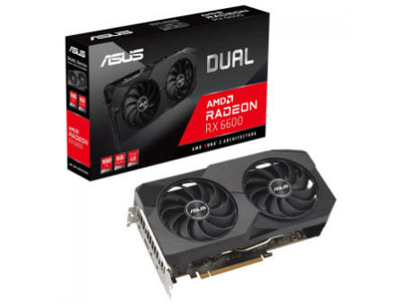 Placa de Vídeo ASUS DUAL AMD Radeon RX 6600 V2, 8GB, GDDR6, FSR, Ray Tracing, DUAL-RX6600-8G-V2