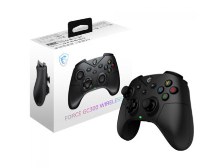 Controle Gamer MSI Force GC300, Wireless/Bluetooth, PC e Android, Preto