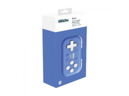 Controle Gamer 8BitDo Micro, Bluetooth, Gamepad, Android/Nintendo Switch/Raspberry, Azul, 80EL02