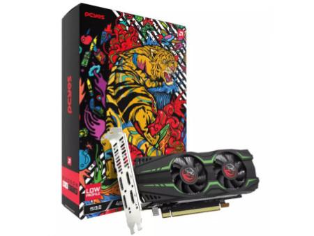 Placa de Vídeo PCYES AMD Radeon RX 570, 4GB, GDDR5, 128-Bit, Dual-Fan, Low Profile, Graffiti Series, PVRX570LP4GBDF