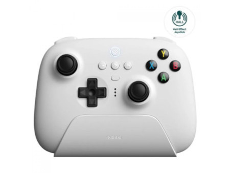 Controle Gamer 8BitDo Ultimate 2.4G Wireless, Bluetooth, Windows, Android, Apple, SteamOS, Hall Effect, Branco, 81HA07
