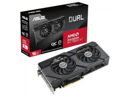 Placa de Vídeo Asus Dual AMD Radeon RX 7800 XT OC, 16GB, GDDR6, FSR, Ray Tracing, DUAL-RX7800XT-O16G