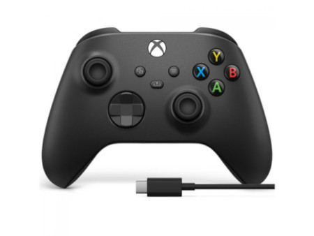 Controle Xbox Series + Cabo USB, Sem Fio, Carbon Black, 1V8-00013