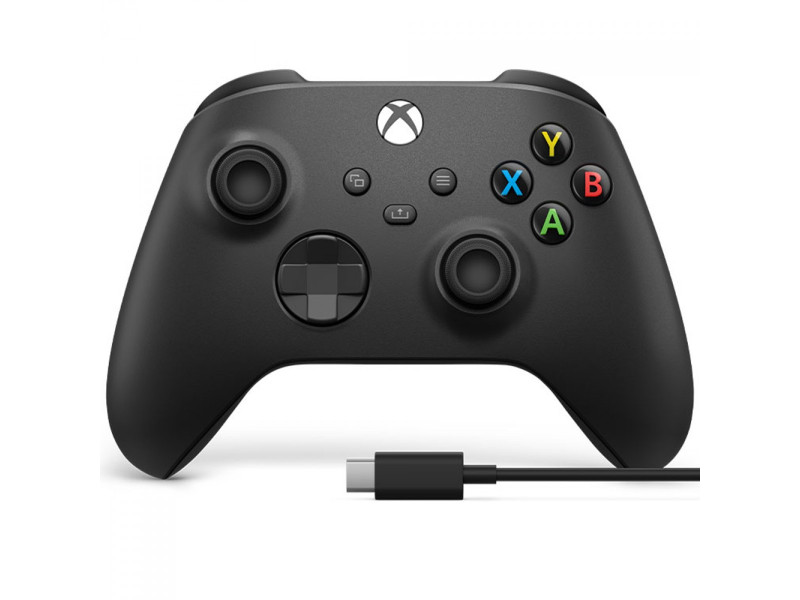 Controle Xbox Series + Cabo USB, Sem Fio, Carbon Black, 1V8-00013 Controle Xbox Series + Cabo USB, Sem Fio, Carbon Black, 1V8-00013