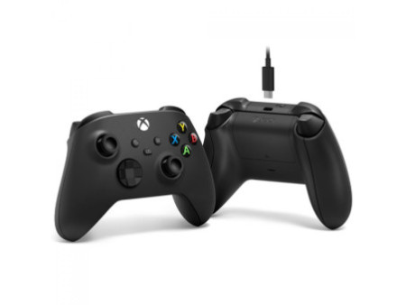 Controle Xbox Series + Cabo USB, Sem Fio, Carbon Black, 1V8-00013