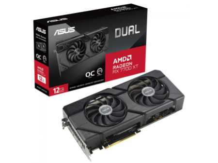 Placa de Vídeo Asus Dual AMD Radeon RX 7700 XT OC, 12GB, GDDR6, FSR, Ray Tracing, DUAL-RX7700XT-O12G