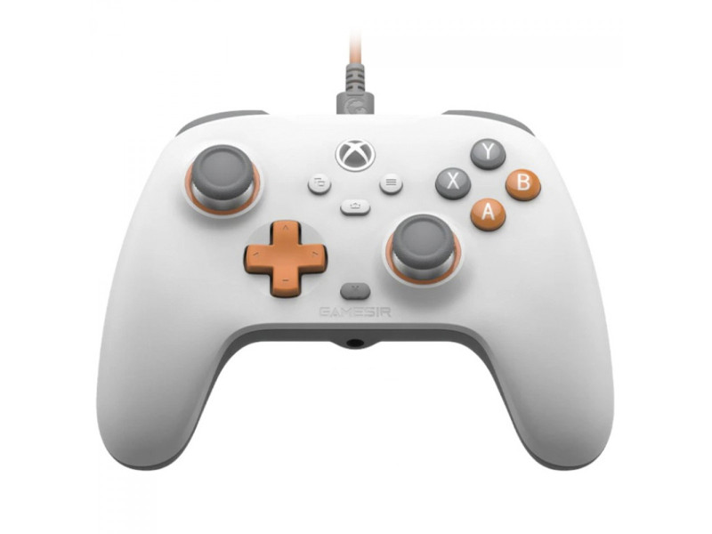 Controle Gamer GameSir T7 WT, USB, Para Xbox/PC, Hall Effect, Licenciado Microsoft, Branco