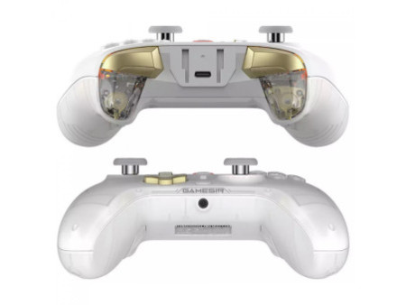 Controle Gamer GameSir Cyclone 2, RGB, Wireless/Bluetooth, Hall Effect, Com Base de Carregamento, Branco, BDL-WT