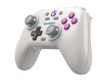 Controle Gamer GameSir T4N Nova (Retro White), RGB, Bluetooth, Hall Effect, Branco