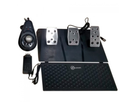 Volante Kalkan G500 ProRacing, Com Pedal e Câmbio, Preto, KLK00032