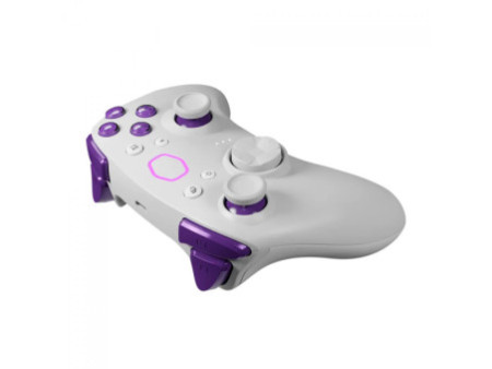 Controle Cooler Master Storm Controller, Sem Fio, Bluetooth, Branco/Roxo, CMI-GSCX-W1