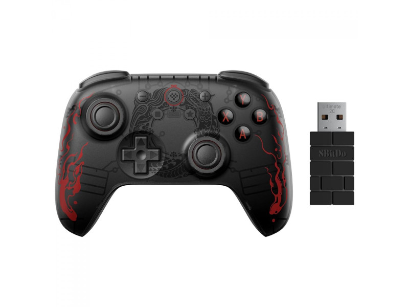 Controle Gamer 8BitDo Ultimate 2C Black Myth Wukong, Bluetooth/Wireless, Hall Effect, Preto, 81HD05 Controle Gamer 8BitDo Ultimate 2C Black Myth Wukong, Bluetooth/Wireless, Hall Effect, Preto, 81HD05