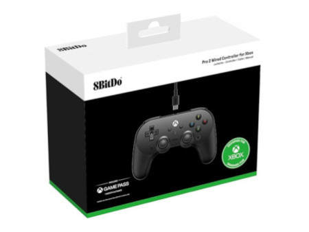 Controle Gamer 8BitDo Pro 2 Hall Edition Para Xbox, Com Fio, XBOX/Windows, Licenciado Microsoft, Preto, 82BB02E