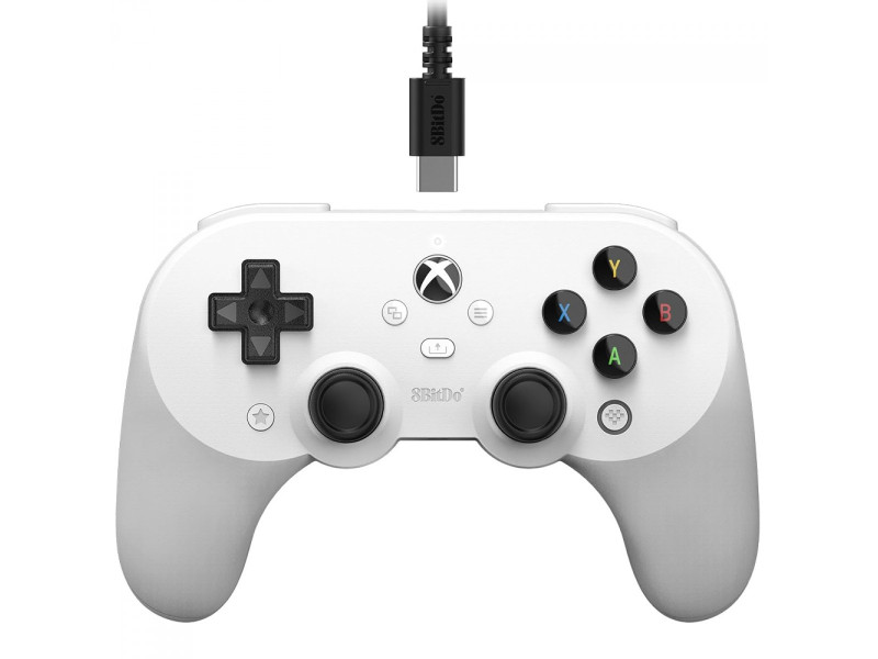 Controle Gamer 8BitDo Pro 2 Hall Edition Para Xbox, Com Fio, XBOX/Windows, Licenciado Microsoft, Branco, 82BB03E Controle Gamer 8BitDo Pro 2 Hall Edition Para Xbox, Com Fio, XBOX/Windows, Licenciado Microsoft, Branco, 82BB03E