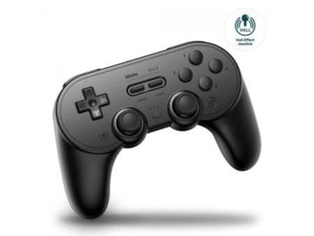 Controle Gamer 8BitDo Pro 2 Hall Edition, Bluetooth, Android, iOS, Switch, Black, 80GJ03