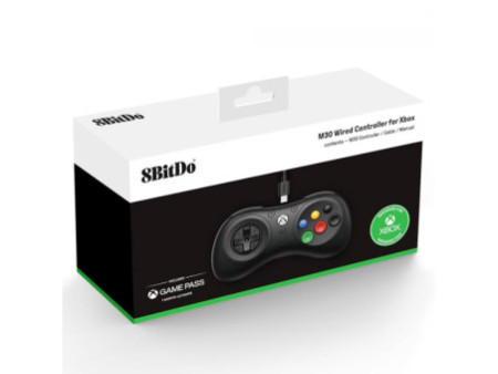 Controle Gamer 8BitDo M30 Para Xbox, Com Fio, Xbox Series/One, Windows, Preto, 82DA01D