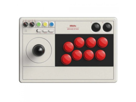 Controle Arcade 8BitDo Arcade Stick, Sem Fio, Bluetooth, Switch, Windows, White, 80FE