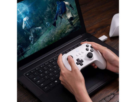 Controle Gamer 8BitDo Ultimate - 80NA01, Sem Fio, Bluetooth, Windows, Switch, SteamOS, White