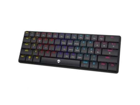 Teclado Mecânico Gamer Ninja Black Thorne, Switch Red Low Profile, ABNT2, 60%, Black, GN-KB-BTRD60BRUAB