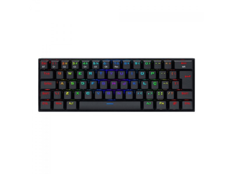 Teclado Gamer Mecânico Redragon Draconic, Wireless, RGB, Switch Brown, ABN2, Black, K530RGB (PT-BROWN)