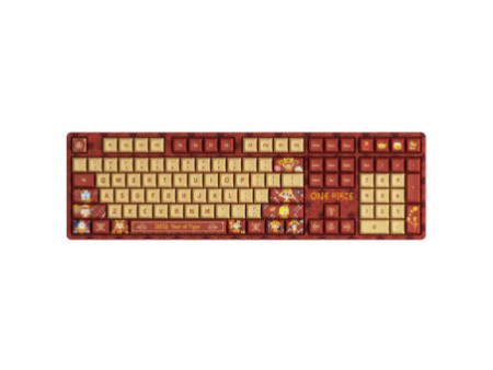 Teclado Mecânico Gamer Akko One Piece Edition Ano do Tigre 5108S, RGB, Switch Akko Jelly Pink, ANSI