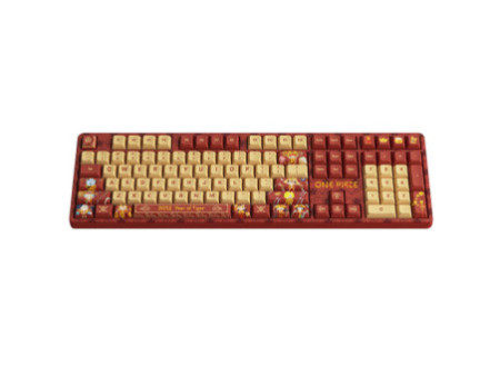 Teclado Mecânico Gamer Akko One Piece Edition Ano do Tigre 5108S, RGB, Switch Akko Jelly Pink, ANSI