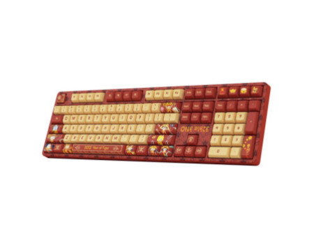Teclado Mecânico Gamer Akko One Piece Edition Ano do Tigre 5108S, RGB, Switch Akko Jelly Pink, ANSI