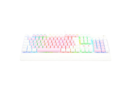 Teclado Mecânico Gamer Redragon Kala RGB, Pink e Branco, Switch Brown, ABNT2, Full-Size K557PW-RGB
