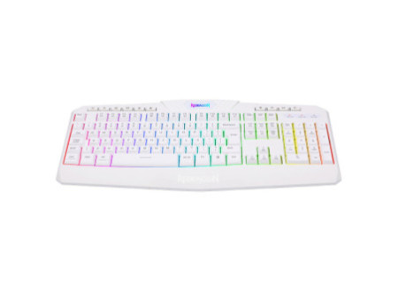 Teclado Gamer Redragon Harpe 2, Membrana, RGB, ABNT2, Full-Size, White, K503W-RGB V2