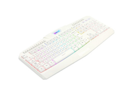Teclado Gamer Redragon Harpe 2, Membrana, RGB, ABNT2, Full-Size, White, K503W-RGB V2