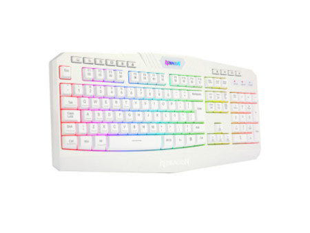Teclado Gamer Redragon Harpe 2, Membrana, RGB, ABNT2, Full-Size, White, K503W-RGB V2